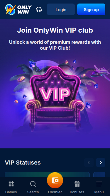 Programme VIP mobile Only Win Casino