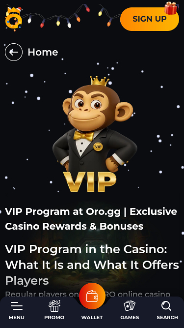 Oro Casino VIP Program