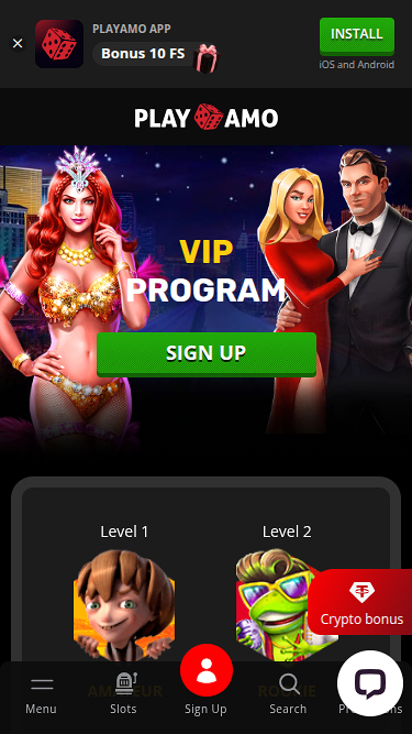 Playamo Casino Mobile VIP Program