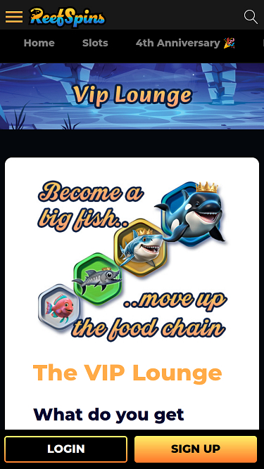 ReefSpins Casino Mobile VIP