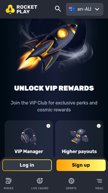 Rocketplay login