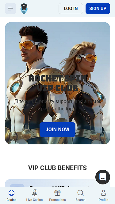 Programme VIP mobile du casino Rocketspin