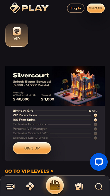 VIP-программа мобильного казино Sevenplay