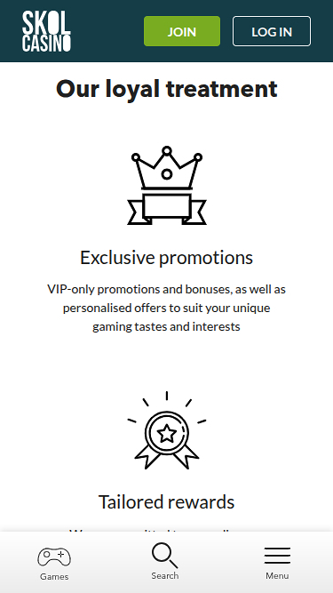 Programa VIP móvil de SkolCasino