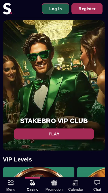 VIP screenshot of Stakebro Casino for Mobile