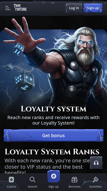VIP-Mobil-Screenshot von Thorfortune Casino
