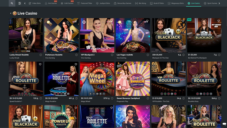 Crupier en vivo de escritorio de 1Bet Casino