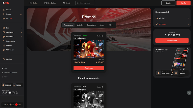 Promotions de bureau de 1GO Casino