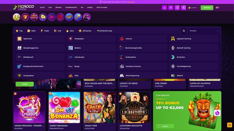 11croco Casino Sviluppatori di giochi per desktop