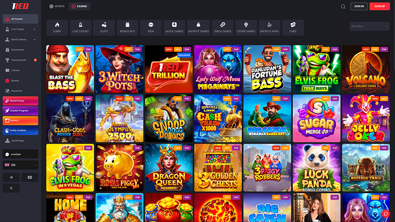 1red Casino Desktop Games