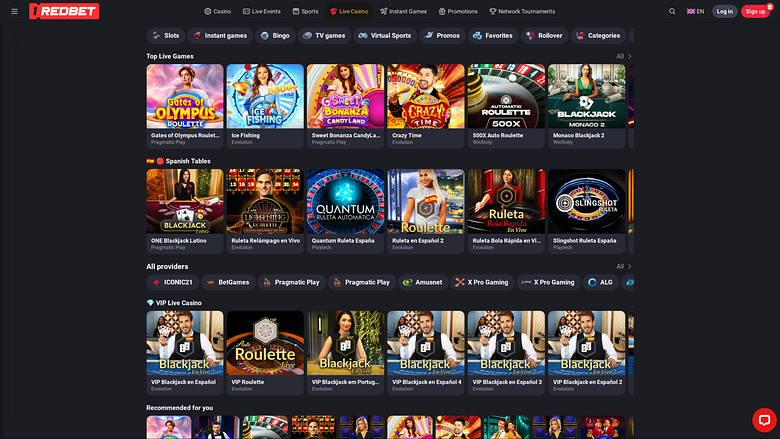 1RedBet Casino Crupier en vivo