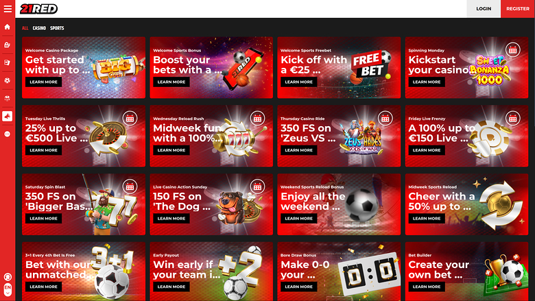 21.red Casino Desktop Promotions