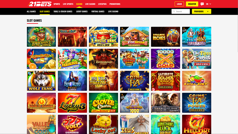 21Bets Casino Desktop-Spiele