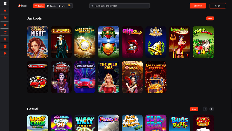 Jackpot desktop di 21betscasino.com
