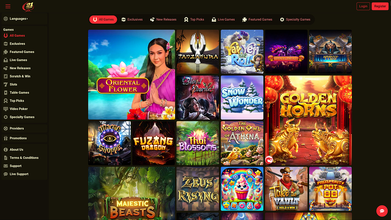 Juegos de escritorio de 21 Grand Casino