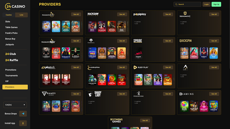 24Casino Desktop-Spieleentwickler