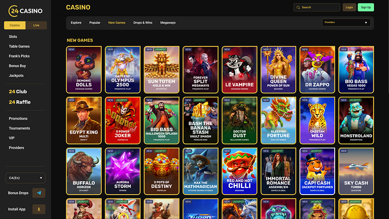 24Casino Desktop-Spiele