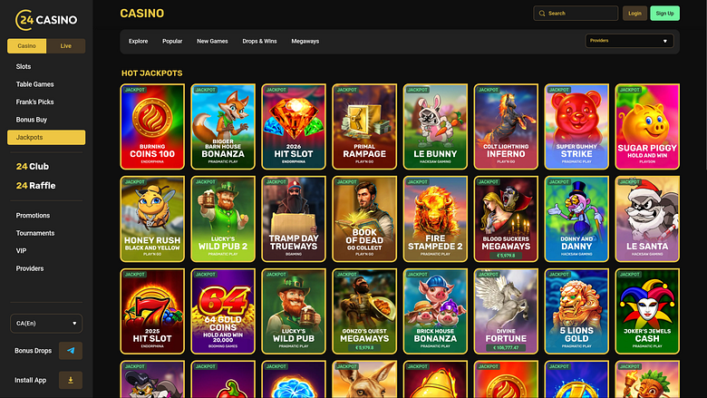 24Casino Desktop Jackpot