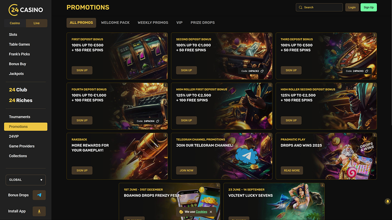 Promociones de escritorio del casino 24Casino