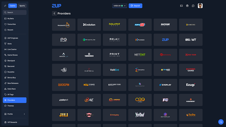 Développeurs du jeu de casino pour ordinateur 2up