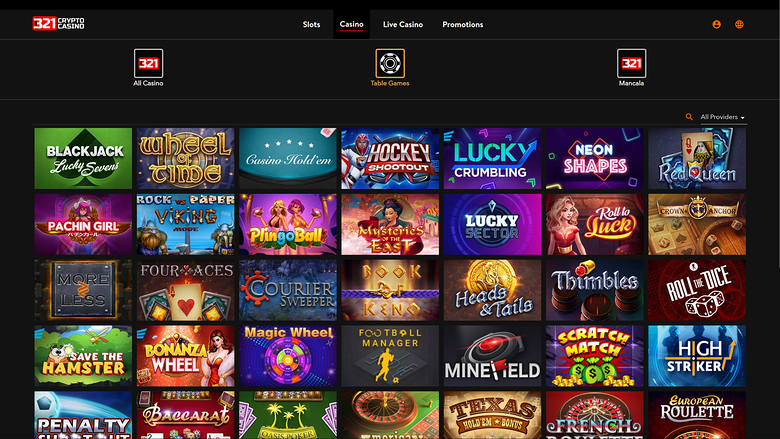 Jeux de table de bureau de 321Crypto Casino