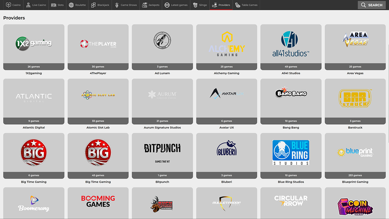 Développeurs de jeux de bureau de 32Red Casino