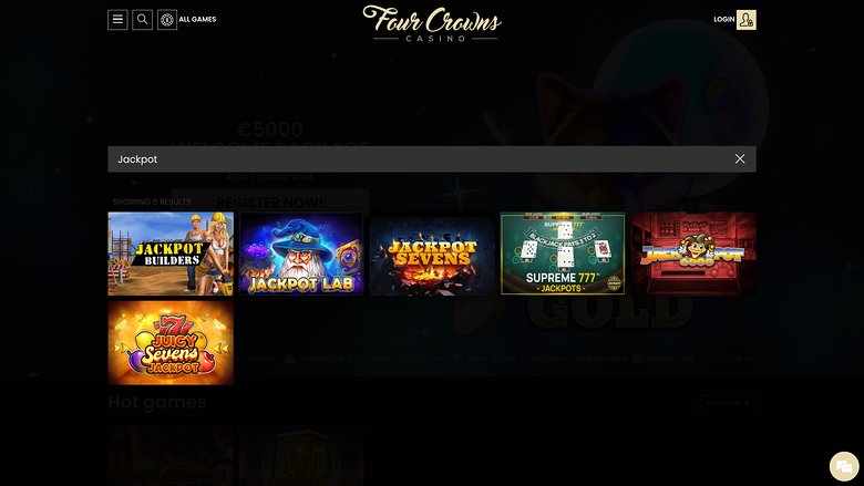 Jackpot de bureau de 4Crowns Casino