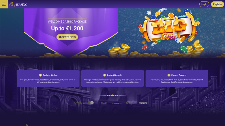 Homepage desktop di 4Kasino