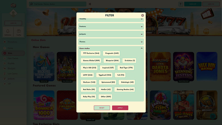 777 Casino Desktop Game Developers