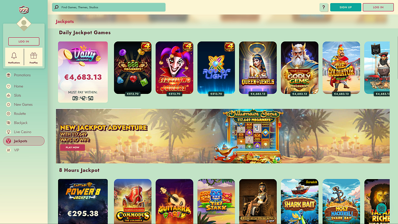 777 Casino Desktop Jackpot