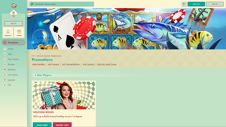 777 Casino Desktop Promotions