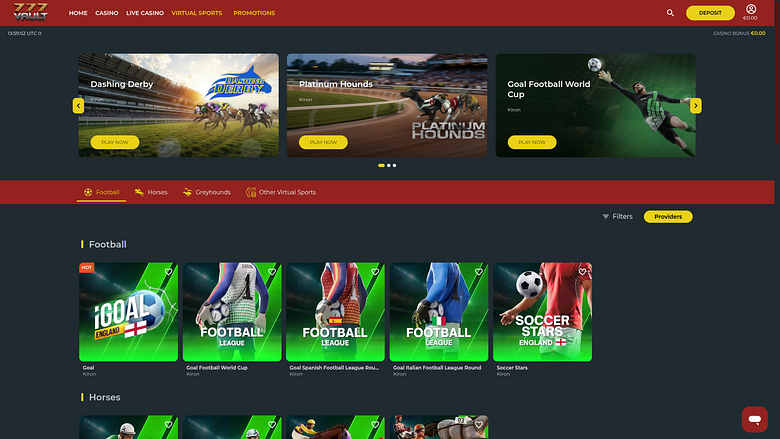 777Vault Casino Casino sur ordinateur Sports virtuels
