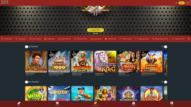 777Vault Casino Startseite Desktop