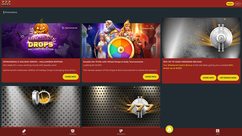 777Vault Casino-Aktionen Desktop