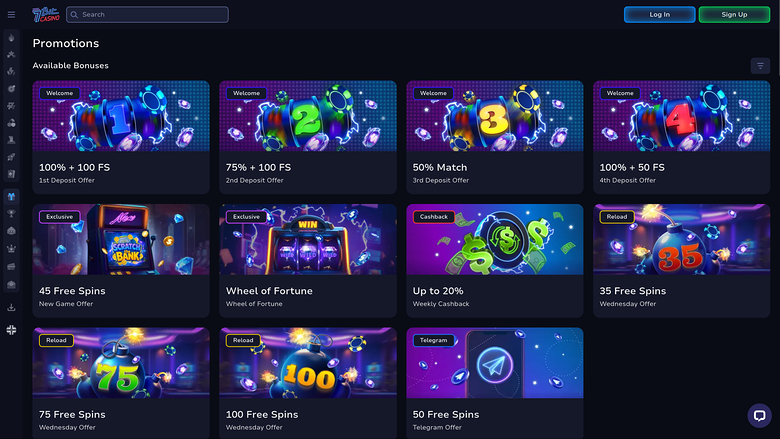 Promozioni desktop di 7Bit Casino