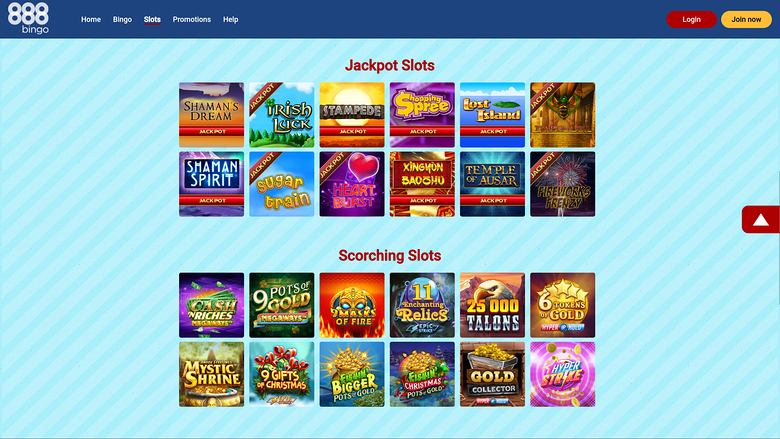 Jackpot desktop di 888 Bingo Casino
