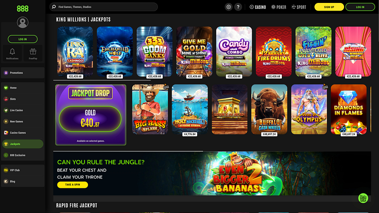 Jackpot de bureau 888casino