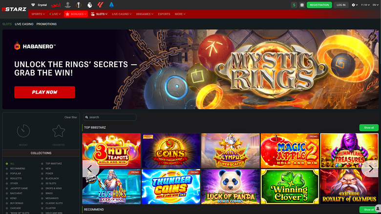 888starz.bet Casino Desktop Homepage