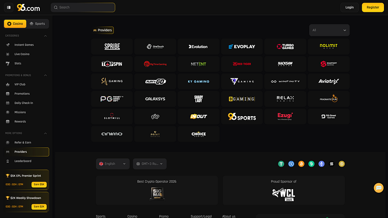 96 Casino Desktop Game Developers