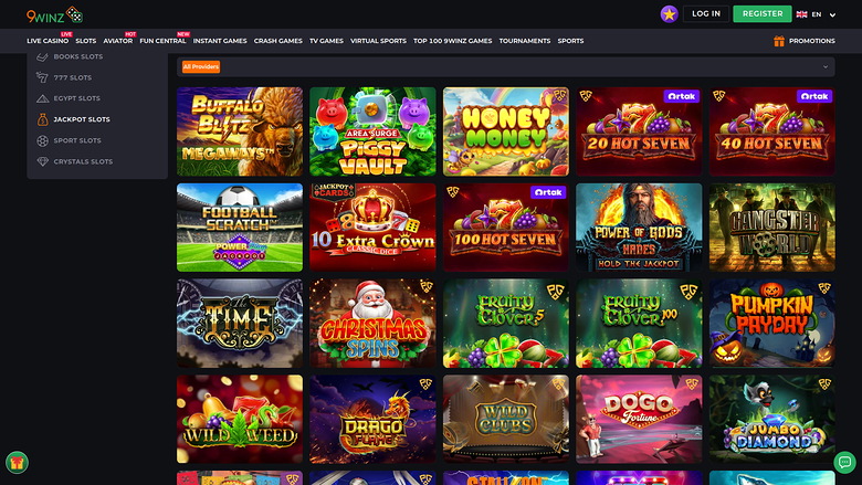 Jackpot de bureau de 9Winz Casino