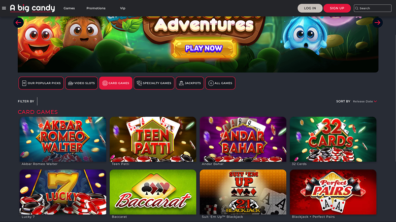 A Big Candy Casino Desktop Card Games