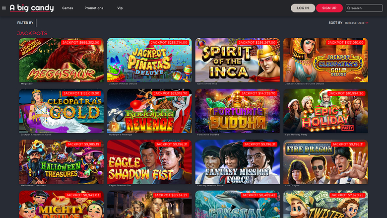Jackpot desktop di A Big Candy Casino
