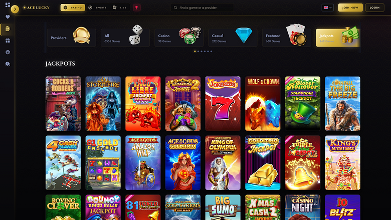 Jackpot de bureau du casino Ace Lucky