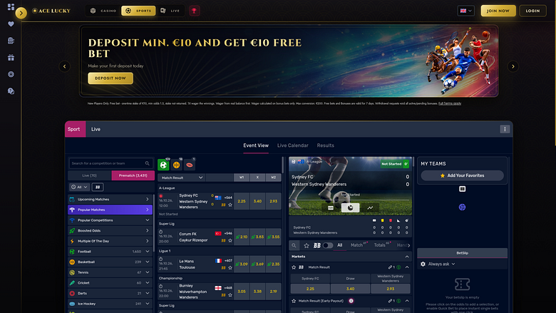 Ace Lucky Casino Sports sur ordinateur