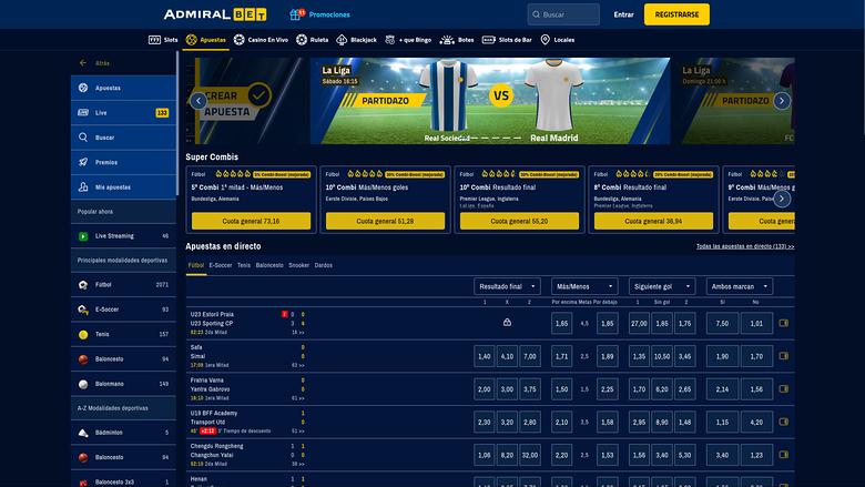 Sports de bureau de AdmiralBet Casino