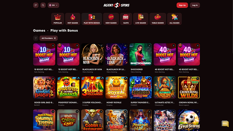 Agent Spins Casino Desktop – Jetzt mit Bonus spielen