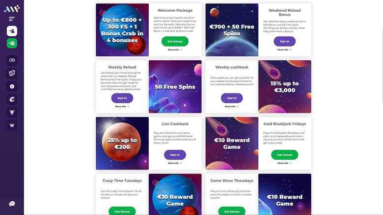 Promotions de bureau d'Alf Casino