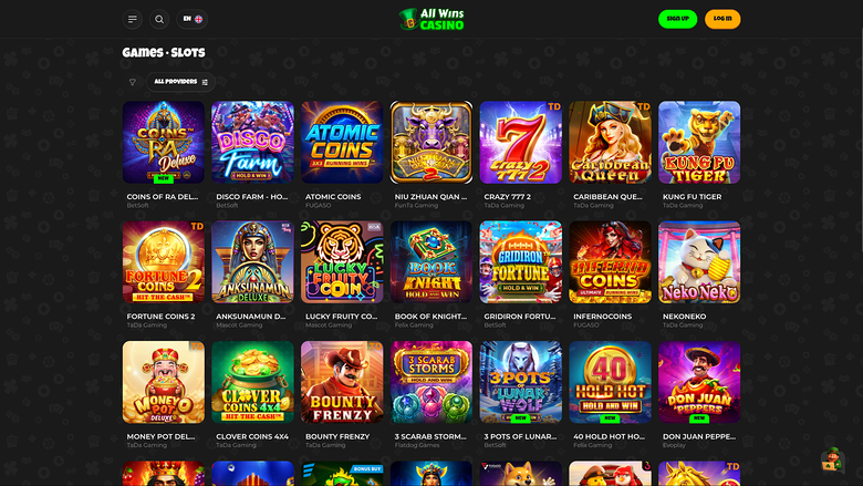 Jeux de bureau de All Wins Casino