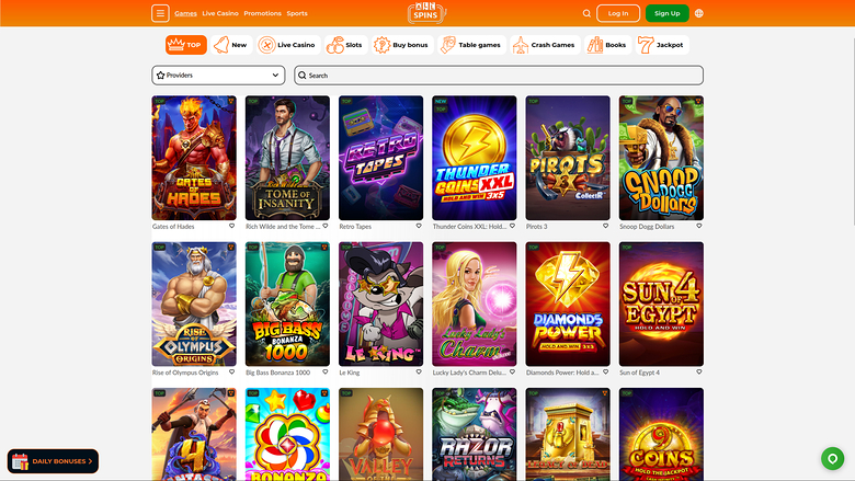 Jeux sur ordinateur de AllSpins Casino