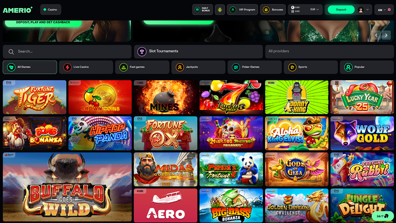 Jeux de Amerio.bet Casino sur ordinateur